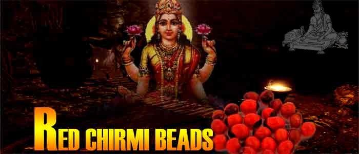 Red chirmi beads