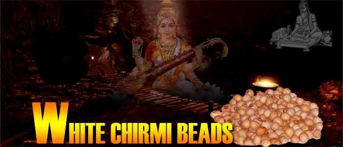 White chirmi beads