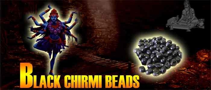 Black chirmi beads