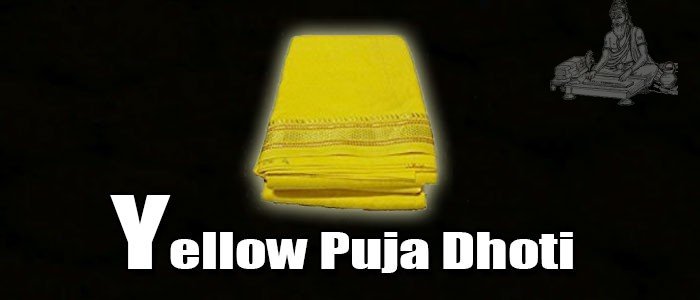 Yellow puja dhoti