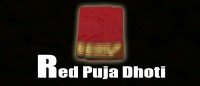 Red puja dhoti