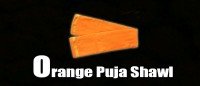 Orange puja shawl