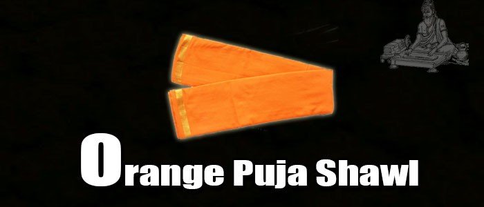 Orange puja shawl