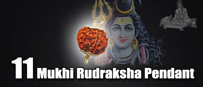 11 mukhi rudraksha pendant